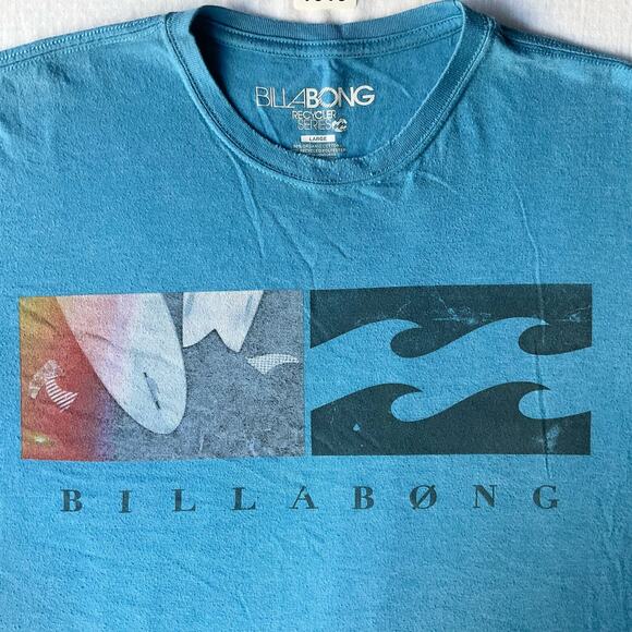 Billabong Men’s Short Sleeve Screw Neck T-shirt size L, Blue - Picture 6 of 7